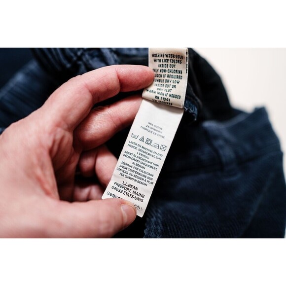 L.L. Bean blue gray corduroy jeans pants 500953 classic fit 4 Petite - Picture 5 of 10